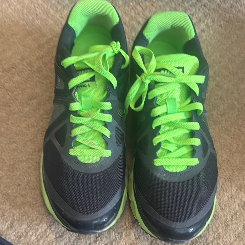 Nike Black and Neon Green Sneakers